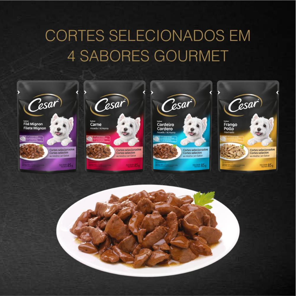 Ração Umida Cesar Filet Mignon Adulto para Cães 85 g
