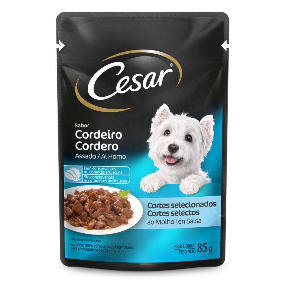Ração Umida Cesar Cordeiro Assado Adulto para Cães 85 g