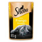 Ração Umida Sheba Frango Assado Adulto para Gatos 85 g 10un