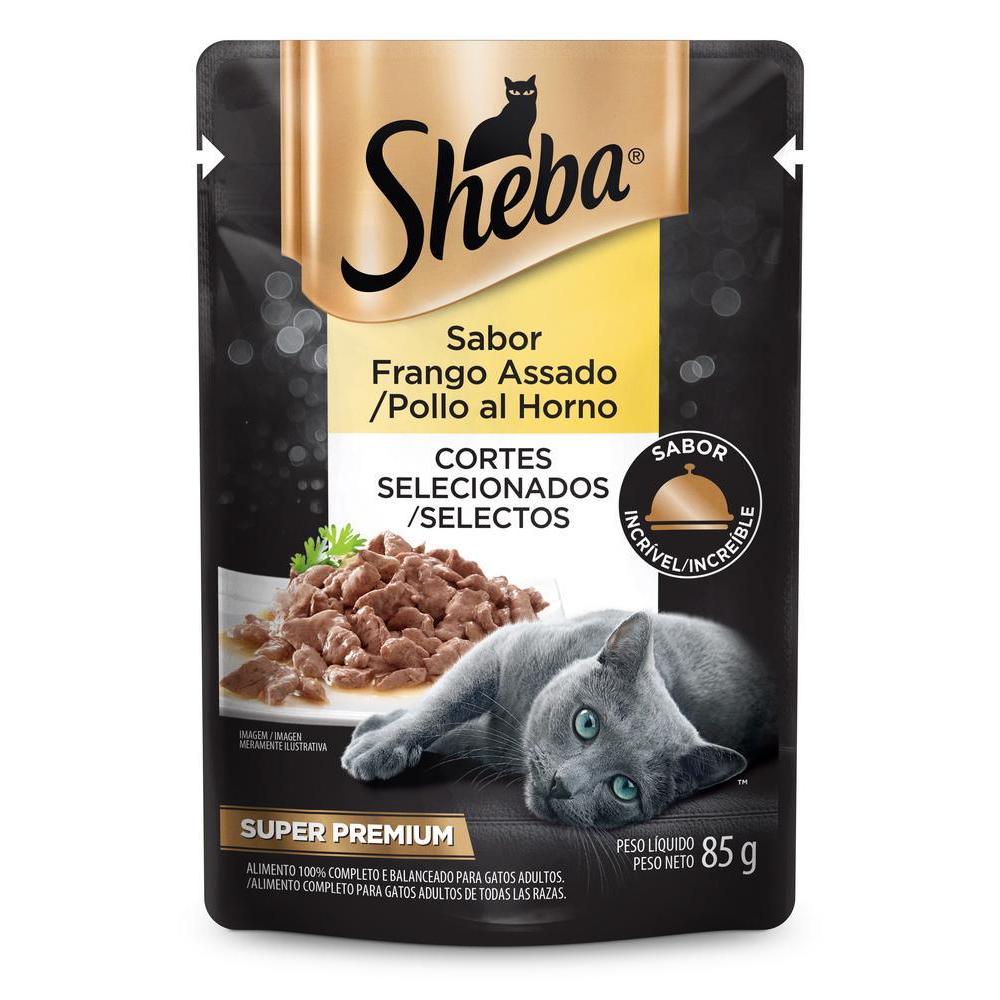 Ração Úmida Sheba Sachê para Gatos Adultos Sabor Frango Assado 85g