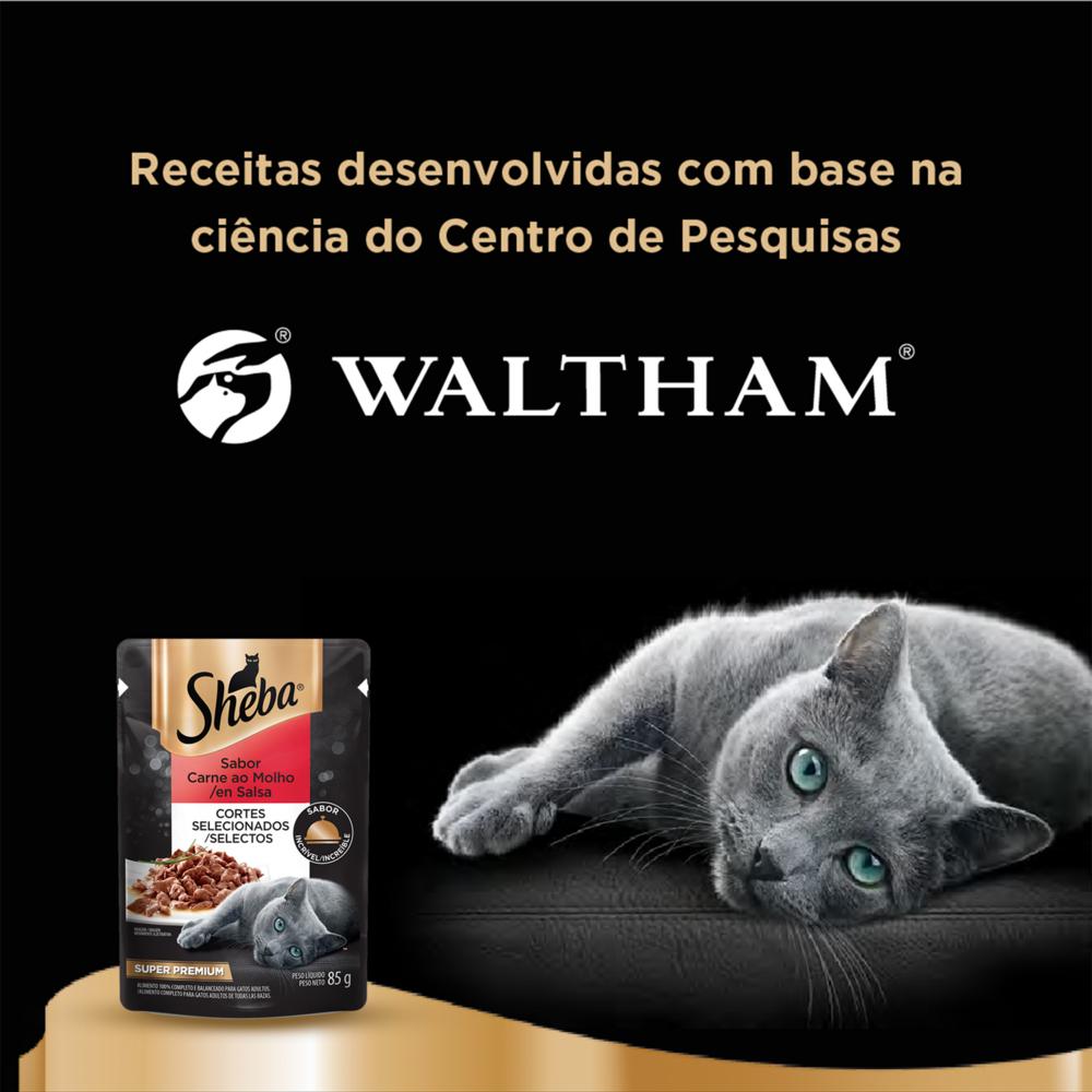 Ração Úmida Sheba Sachê para Gatos Adultos Sabor Carne ao Molho 85g