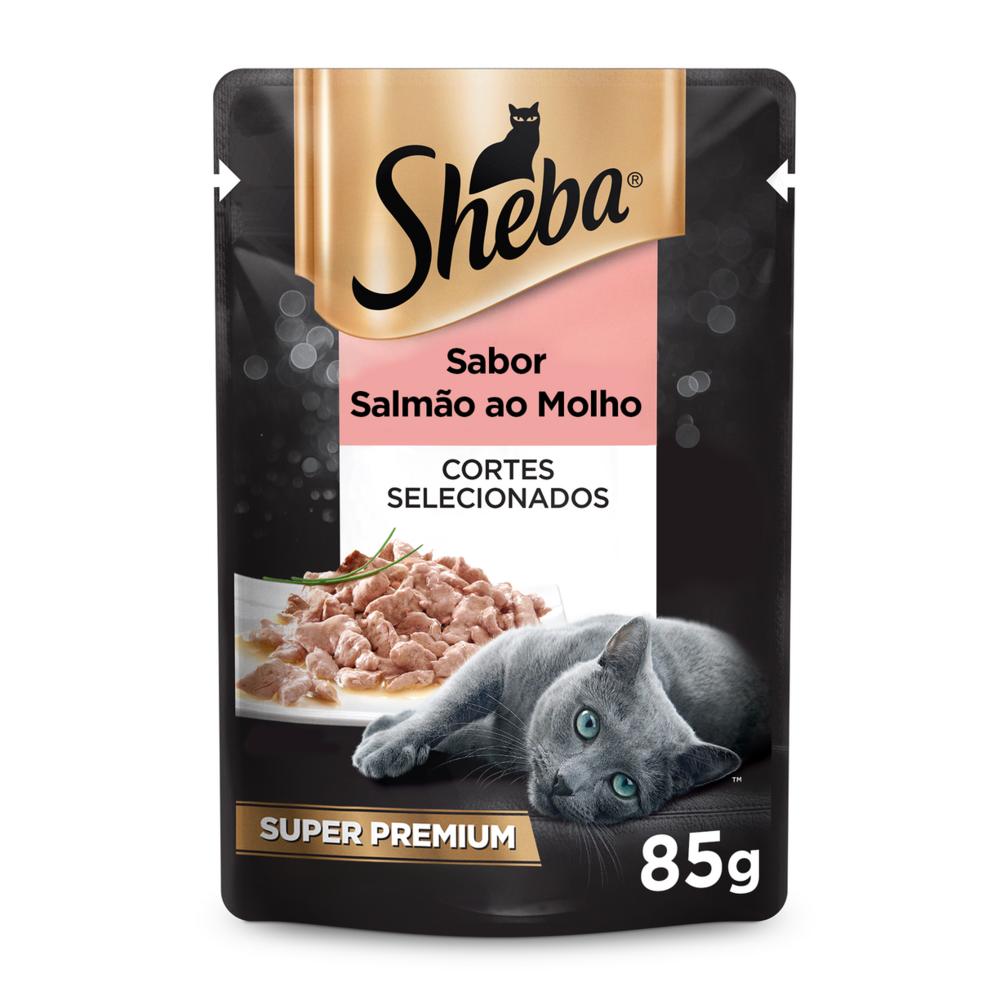 Ração Úmida Sheba Sachê para Gatos Adultos Sabor Salmão ao Molho 85g