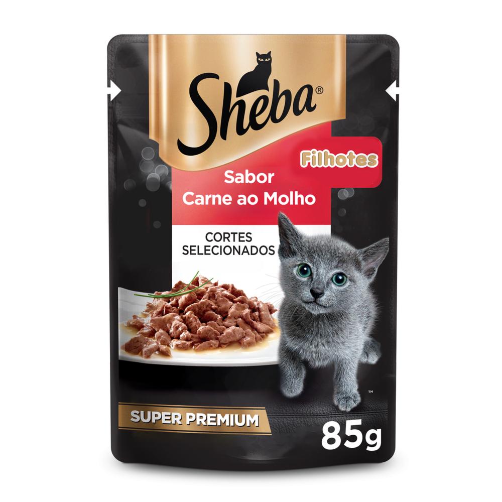 Ração Umida Sheba Carne com Molho Filhotes para Gatos 85 g