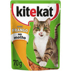 Ração Úmida para Gatos Adultos Kitekat Frango Ao Molho 70G