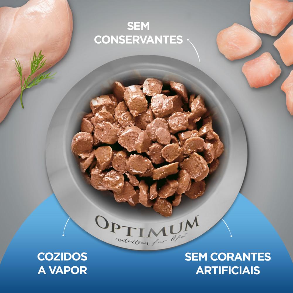 Ração Úmida Optimum Sachê para Gatos Adultos Castrados Frango 85 g