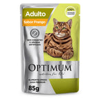 Ração Úmida Optimum Sachê para Gatos Adultos Frango 85 g