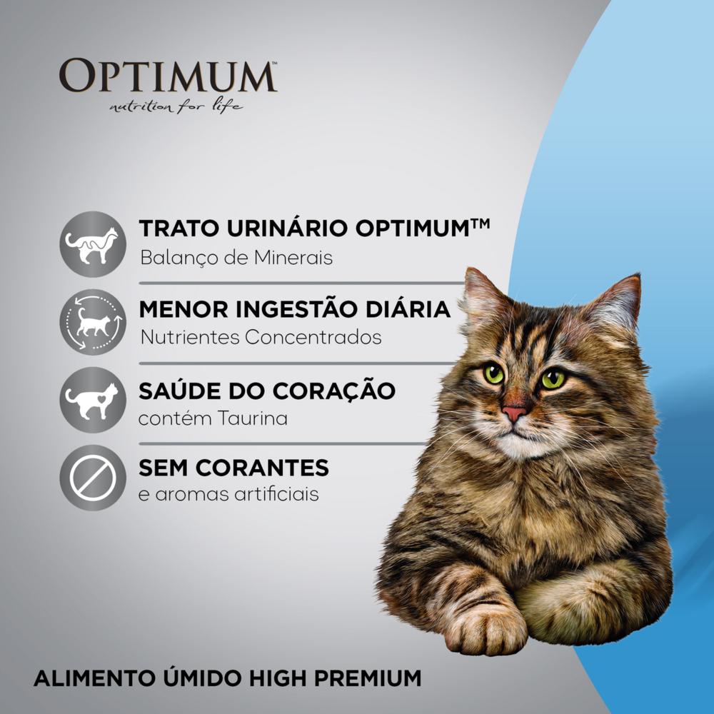 Ração Úmida Optimum Sachê para Gatos Adultos Manutenção de Peso Frango 85 g