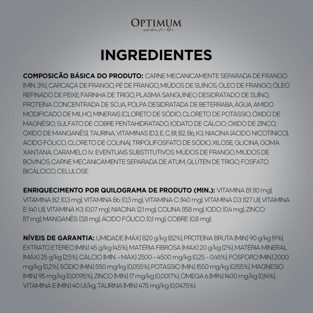 Ração Úmida Optimum Sachê para Gatos Filhotes Frango 85 g