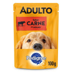 Ração Úmida Pedigree Sachê Carne ao Molho para Cães Adultos 100 g 15un