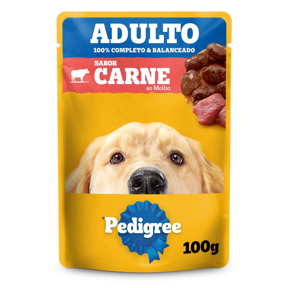 Ração Úmida Pedigree Sachê Carne ao Molho para Cães Adultos 100 g