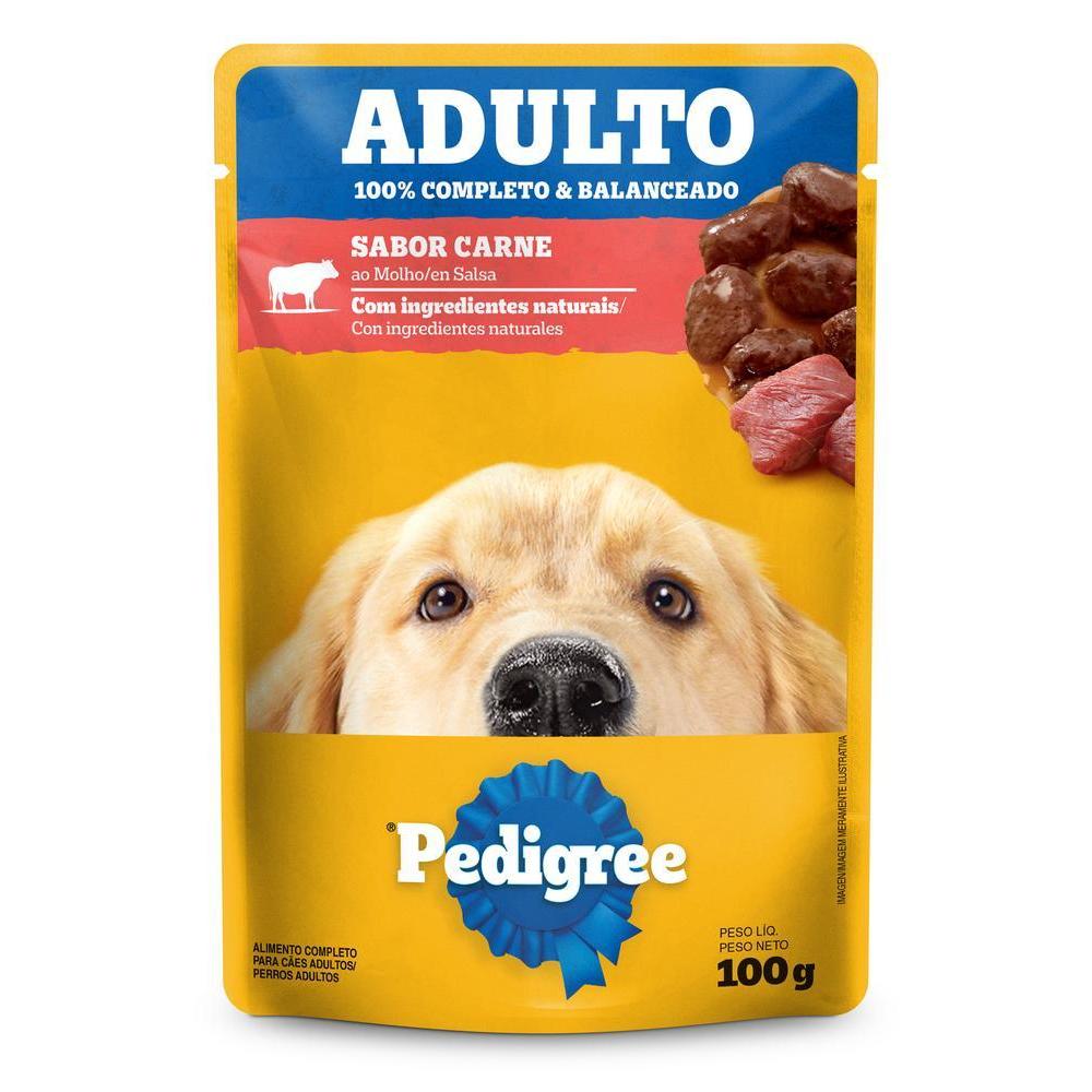 Ração Úmida Pedigree Sachê Carne ao Molho para Cães Adultos 100 g
