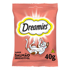 Petisco Dreamies Salmão Irresistível Gatos Adultos 40g