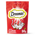 Petisco Dreamies Carne Tentadora Gatos Adultos 80g