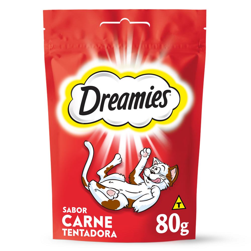 Petisco Dreamies Carne Tentadora Gatos Adultos 80g