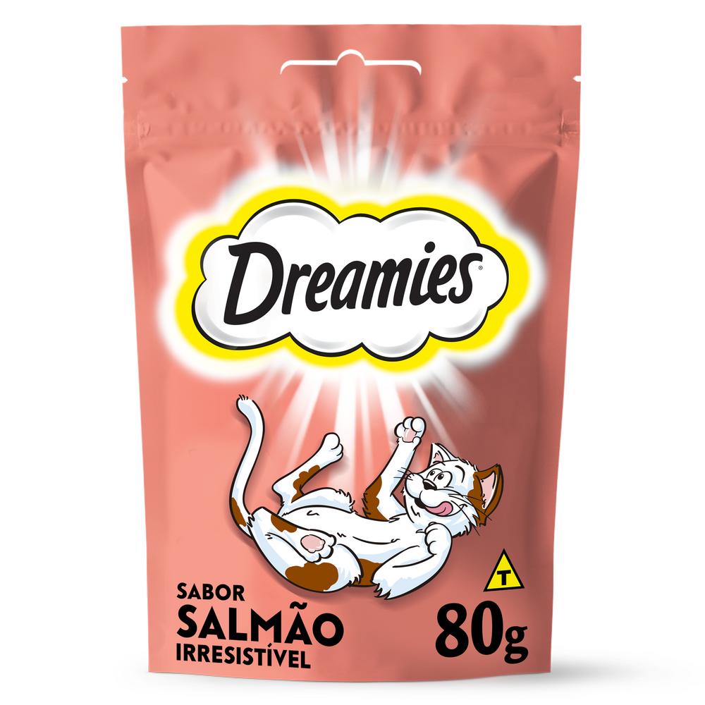 Petisco Dreamies Salmão Para Gatos Adultos 80 g