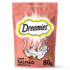 Petisco Dreamies Salmão Para Gatos Adultos 80 g