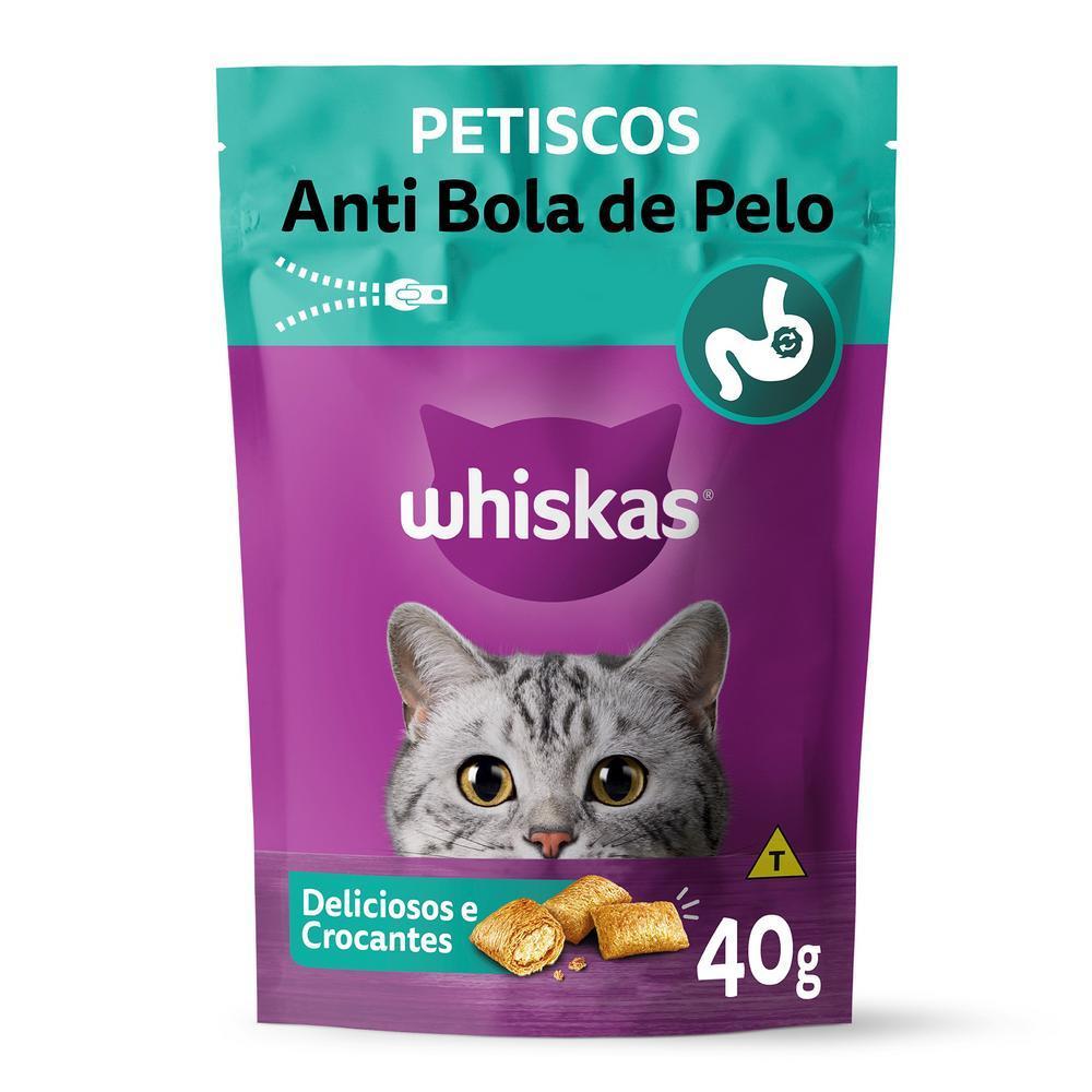 Petisco Whiskas Anti Bola de Pelo Para Gatos Adultos 40 g
