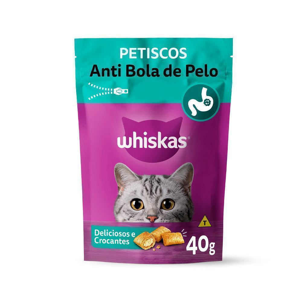 Petisco Whiskas Anti Bola de Pelo Para Gatos Adultos 40 g