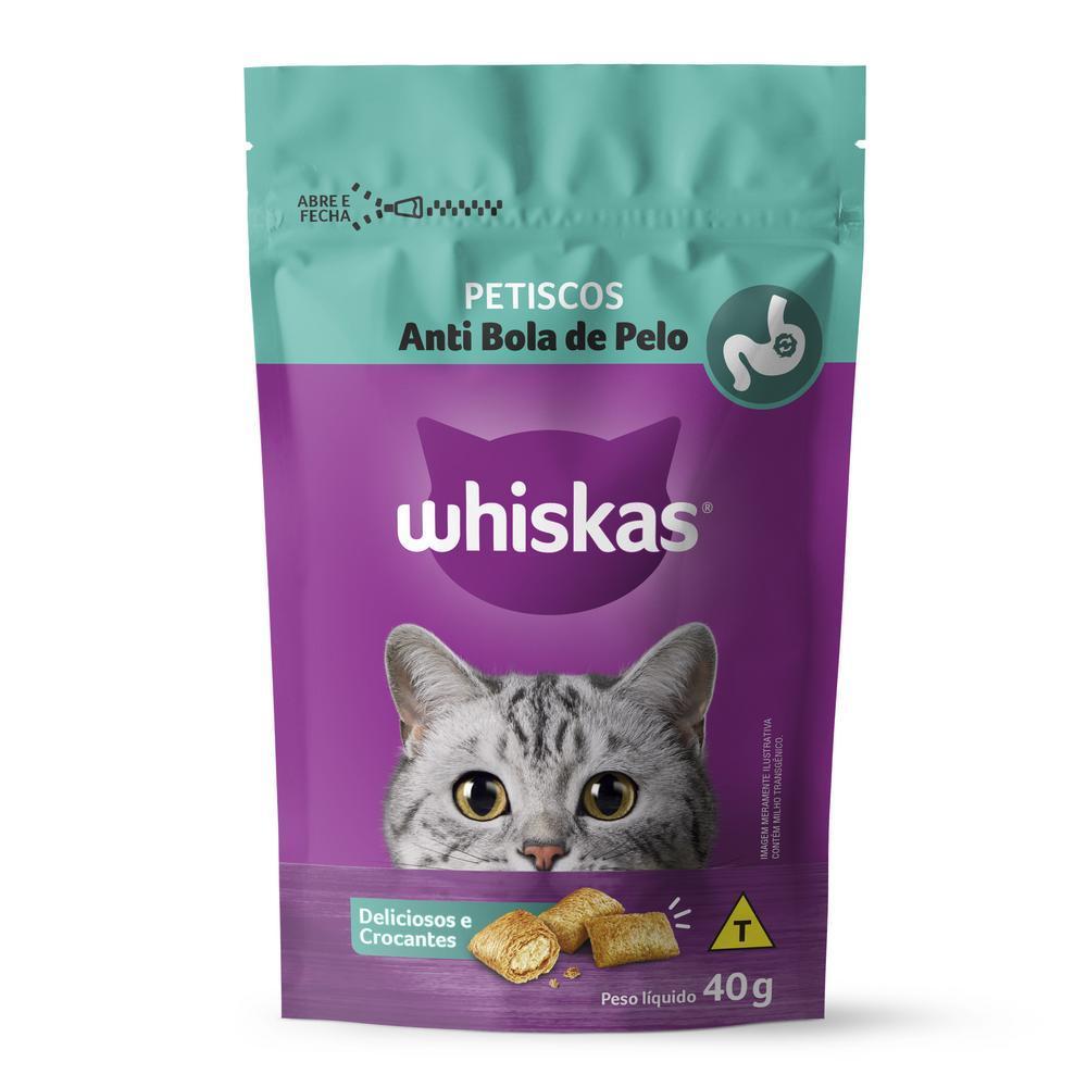 Petisco Whiskas Anti Bola de Pelo Para Gatos Adultos 40 g