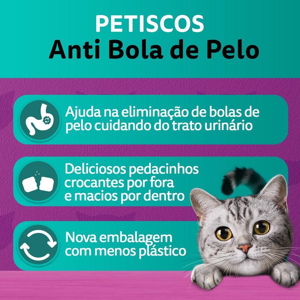 Petisco Whiskas Anti Bola de Pelo Para Gatos Adultos 80 g