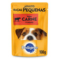 Ração Úmida Pedigree Sachê Carne ao Molho para Cães Adultos de Raças Pequenas 100 g 10un