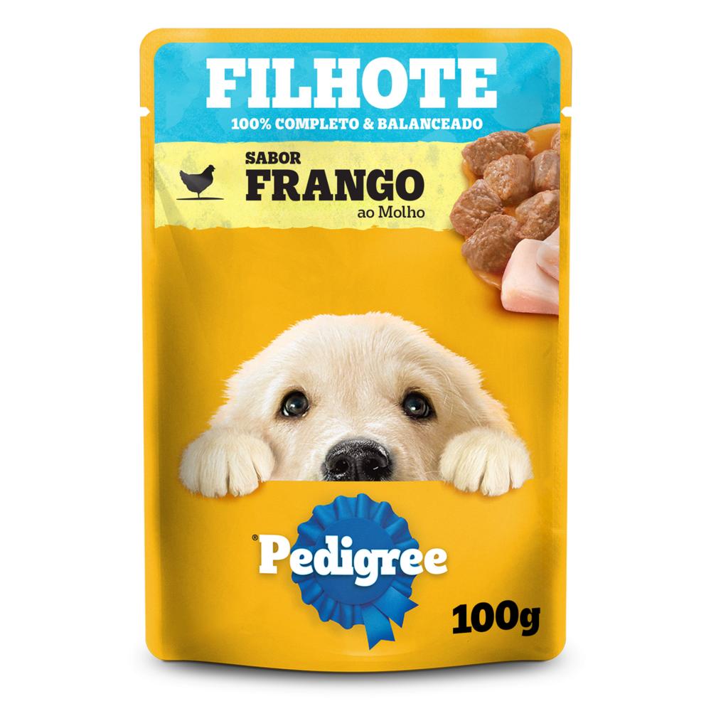 Ração Úmida Pedigree Sachê Frango ao Molho para Cães Filhotes 100 g