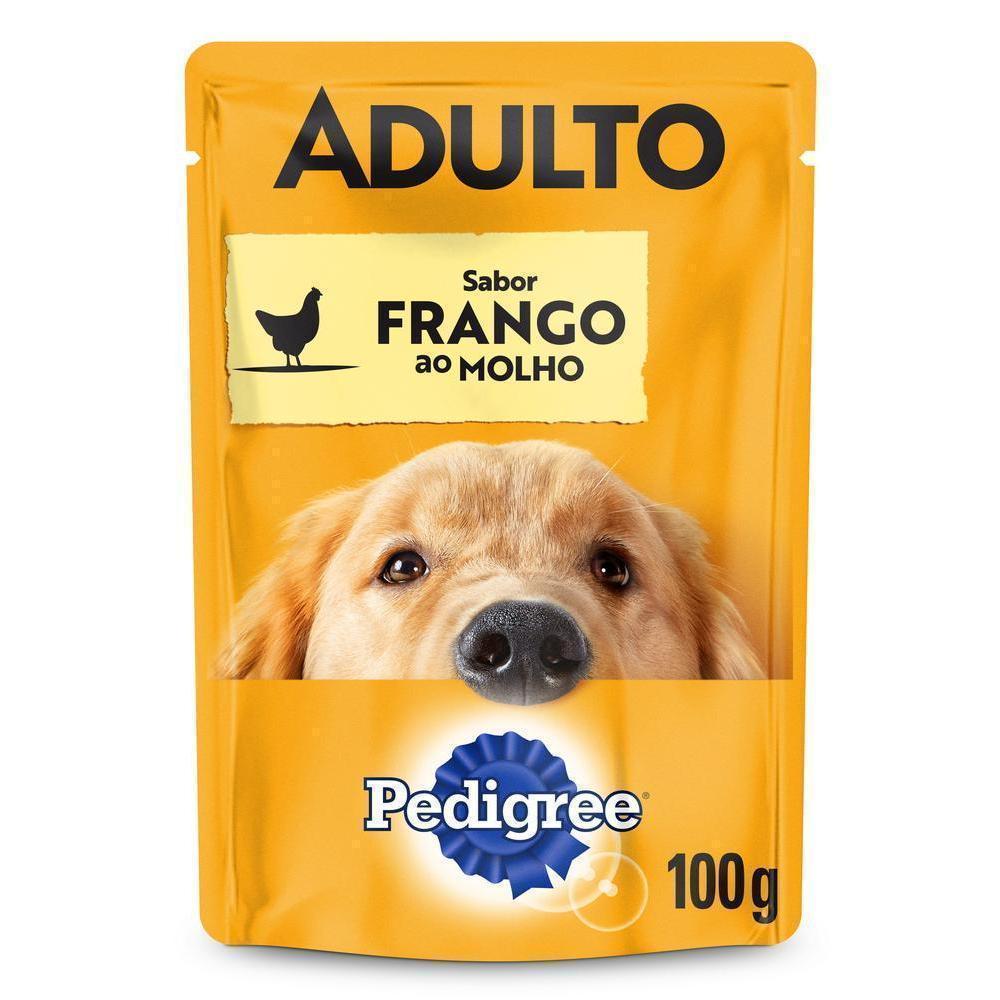 Ração Úmida Pedigree Sachê Frango ao Molho para Cães Adultos de Raças Pequenas 100 g 10un