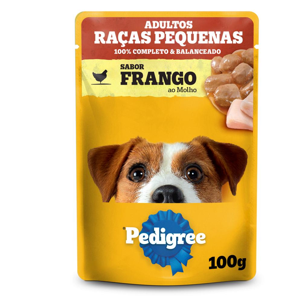 Ração Úmida Pedigree Sachê Frango ao Molho para Cães Adultos de Raças Pequenas 100 g