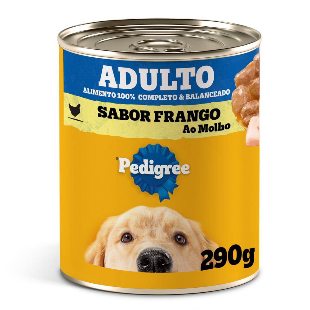Ração Úmida Pedigree Lata Frango Ao Molho para Cães Adultos 290G