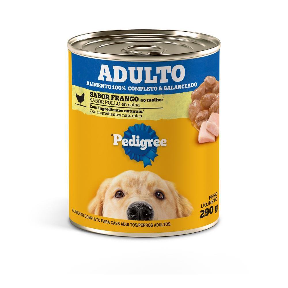 Ração Úmida Pedigree Lata Frango Ao Molho para Cães Adultos 290G