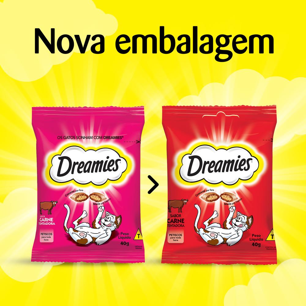 Petisco Dreamies Carne Tentadora Gatos Adultos 40g