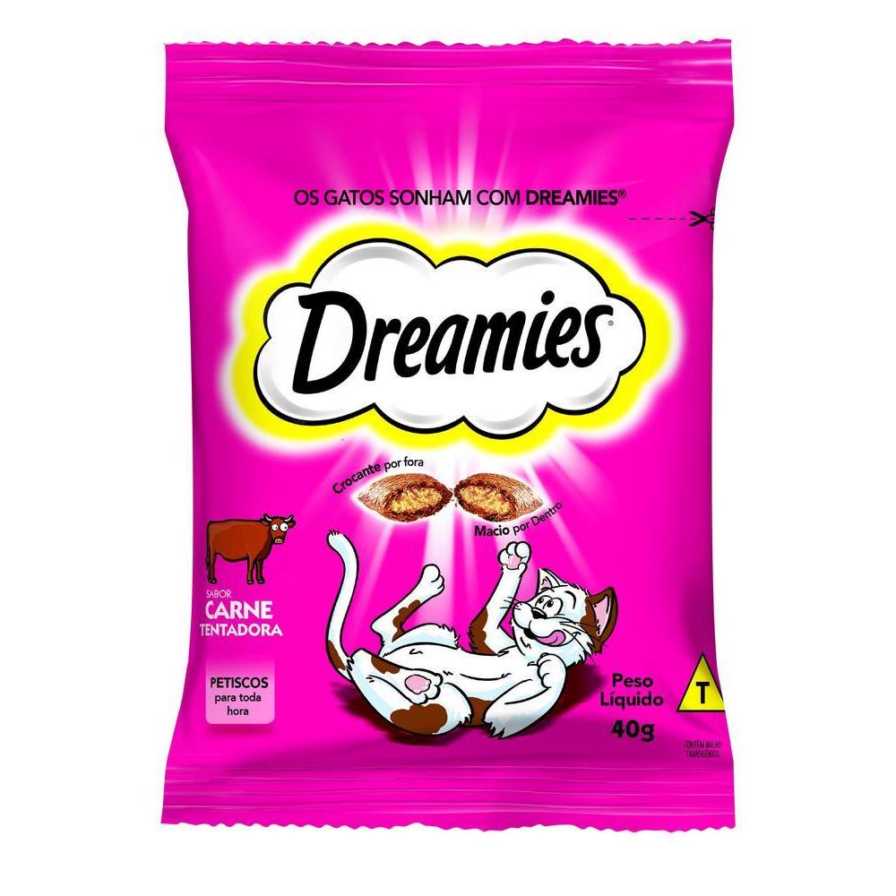 Petisco Dreamies Carne Tentadora Gatos Adultos 40g