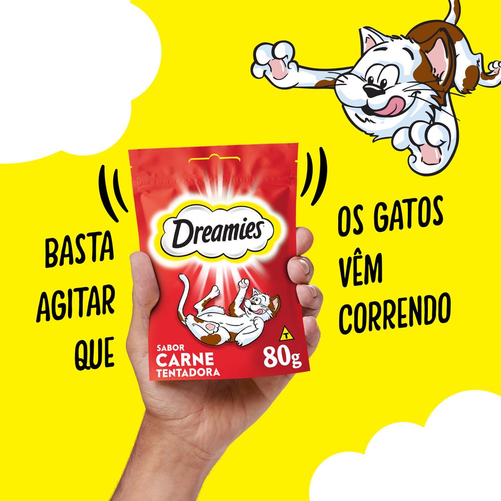 Petisco Dreamies Carne Tentadora Gatos Adultos 40g