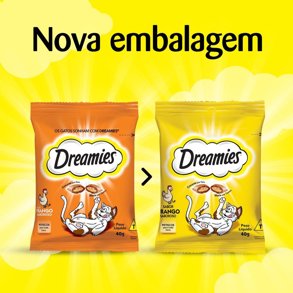 Petisco Dreamies Frango Saboroso Gatos Adultos 40g