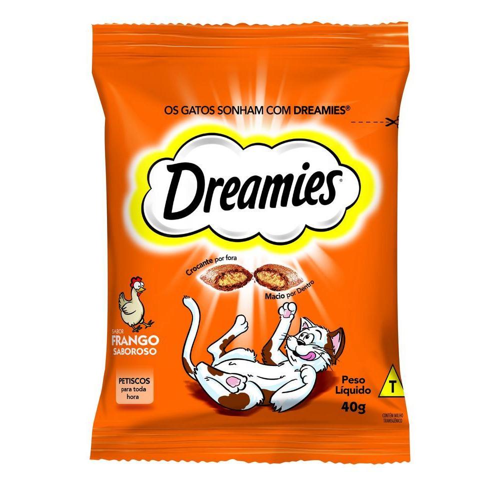 Petisco Dreamies Frango Saboroso Gatos Adultos 40g