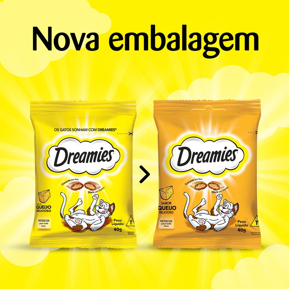 Petisco Dreamies Queijo Delicioso Gatos Adultos 40g