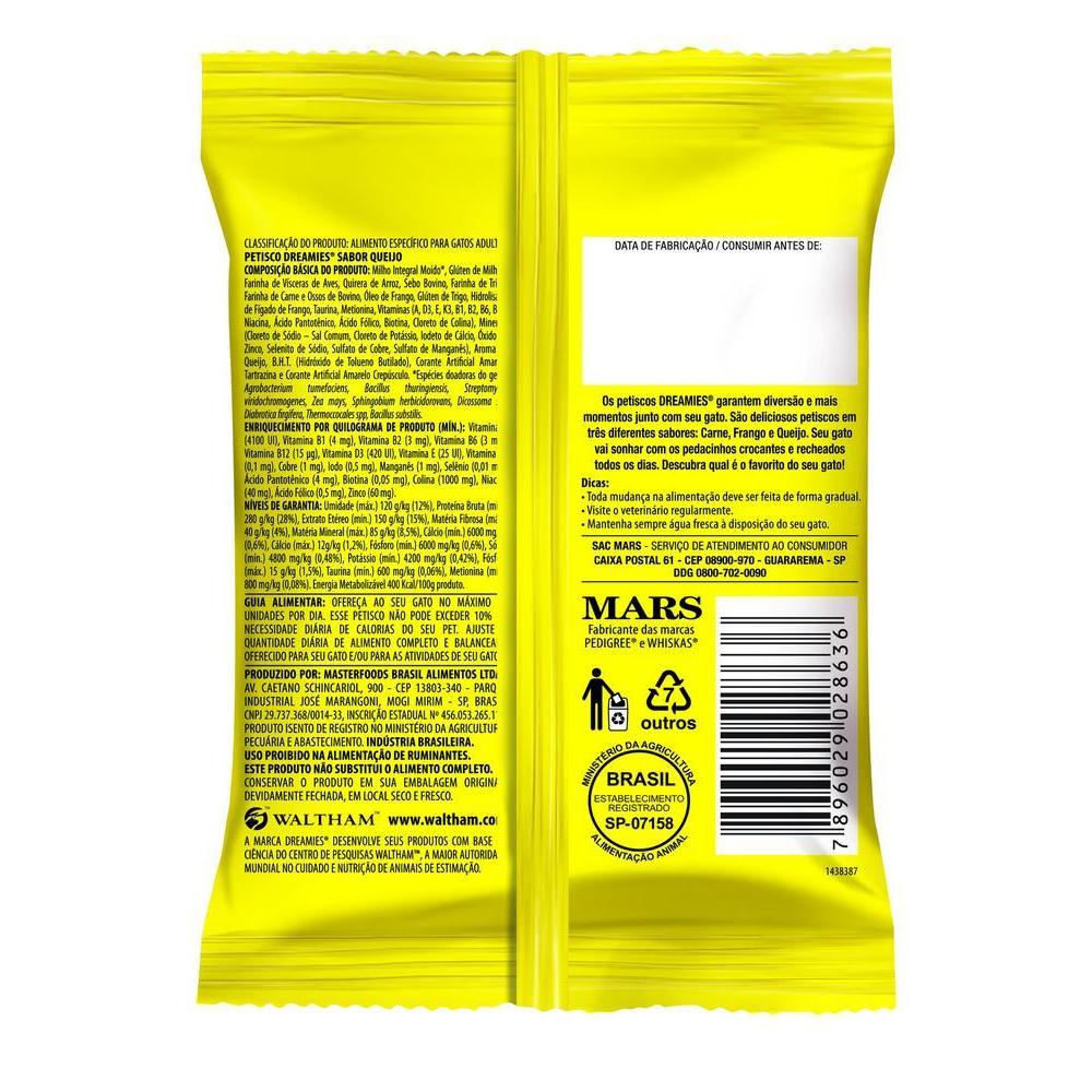 Petisco Dreamies Queijo Delicioso Gatos Adultos 40g