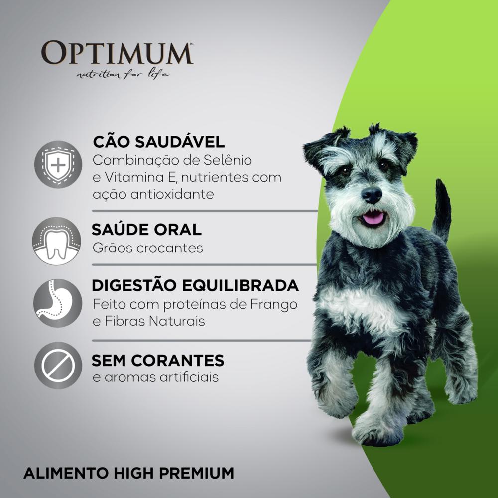 Ração Optimum para Cães Adultos Raças Pequenas e Minis Sabor Frango e Arroz 3kg