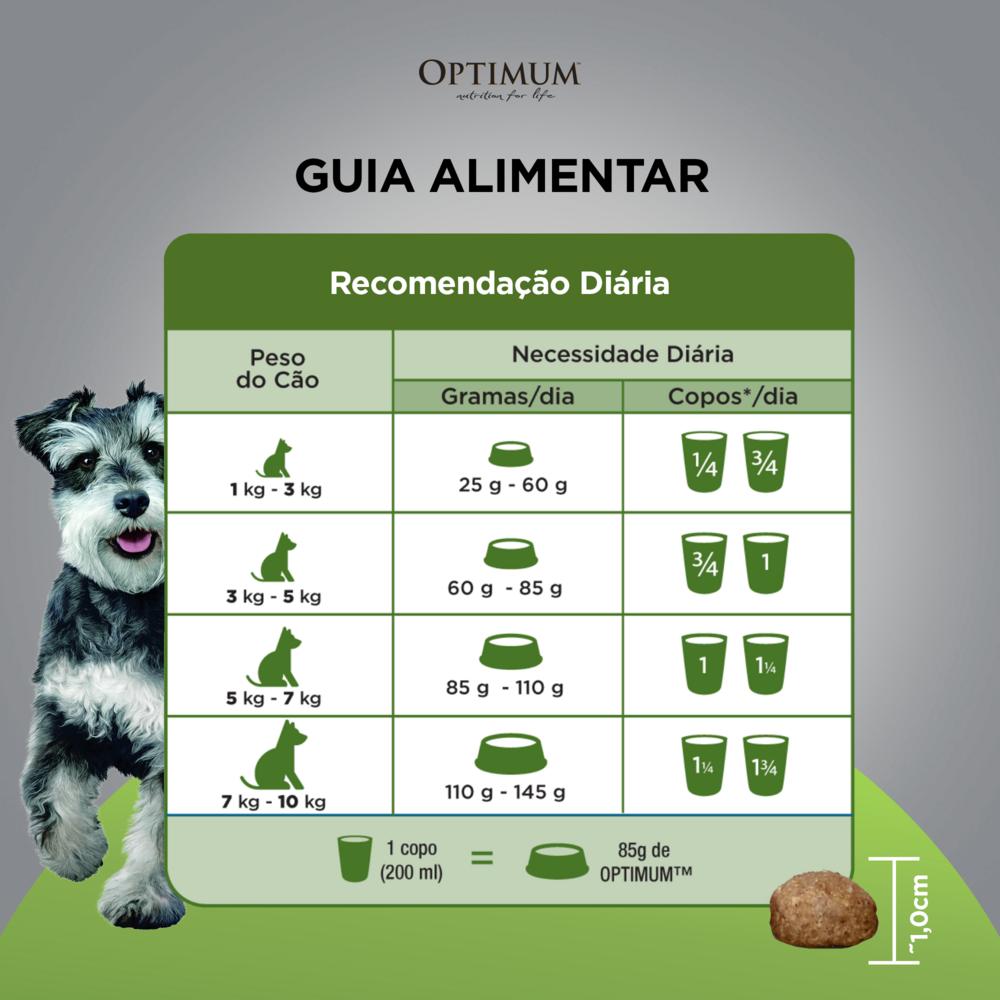 Ração Optimum para Cães Adultos Raças Pequenas e Minis Sabor Frango e Arroz 3kg