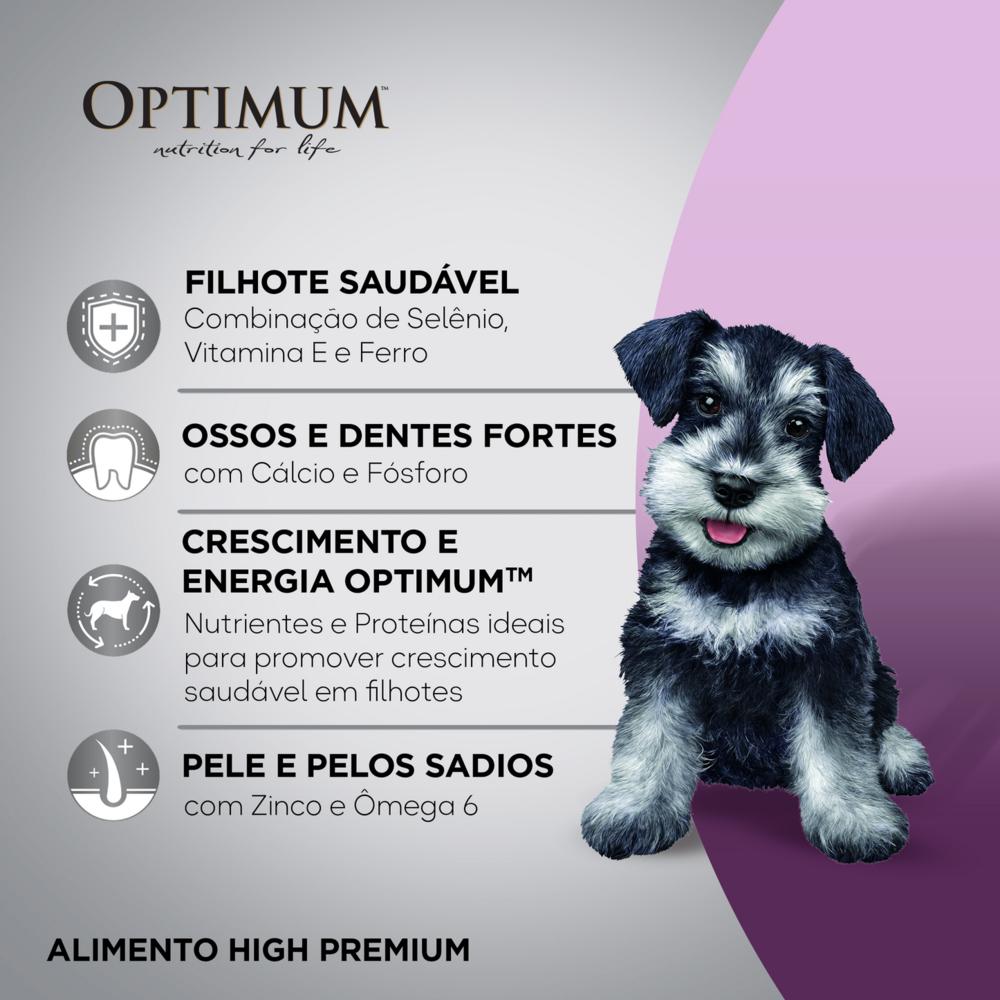 Ração Optimum para Cães Filhotes Raças Pequenas e Minis Sabor Frango e Arroz 3kg