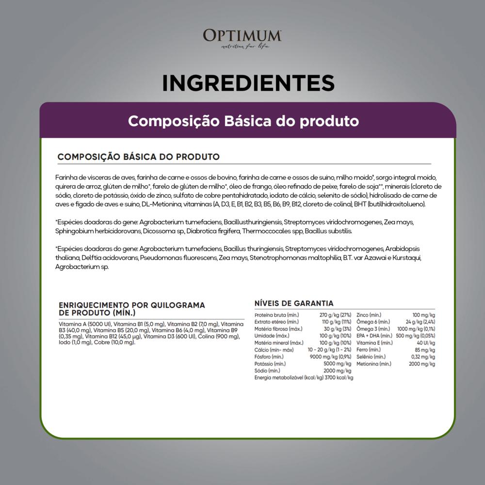 Ração Optimum para Cães Filhotes Raças Pequenas e Minis Sabor Frango e Arroz 3kg