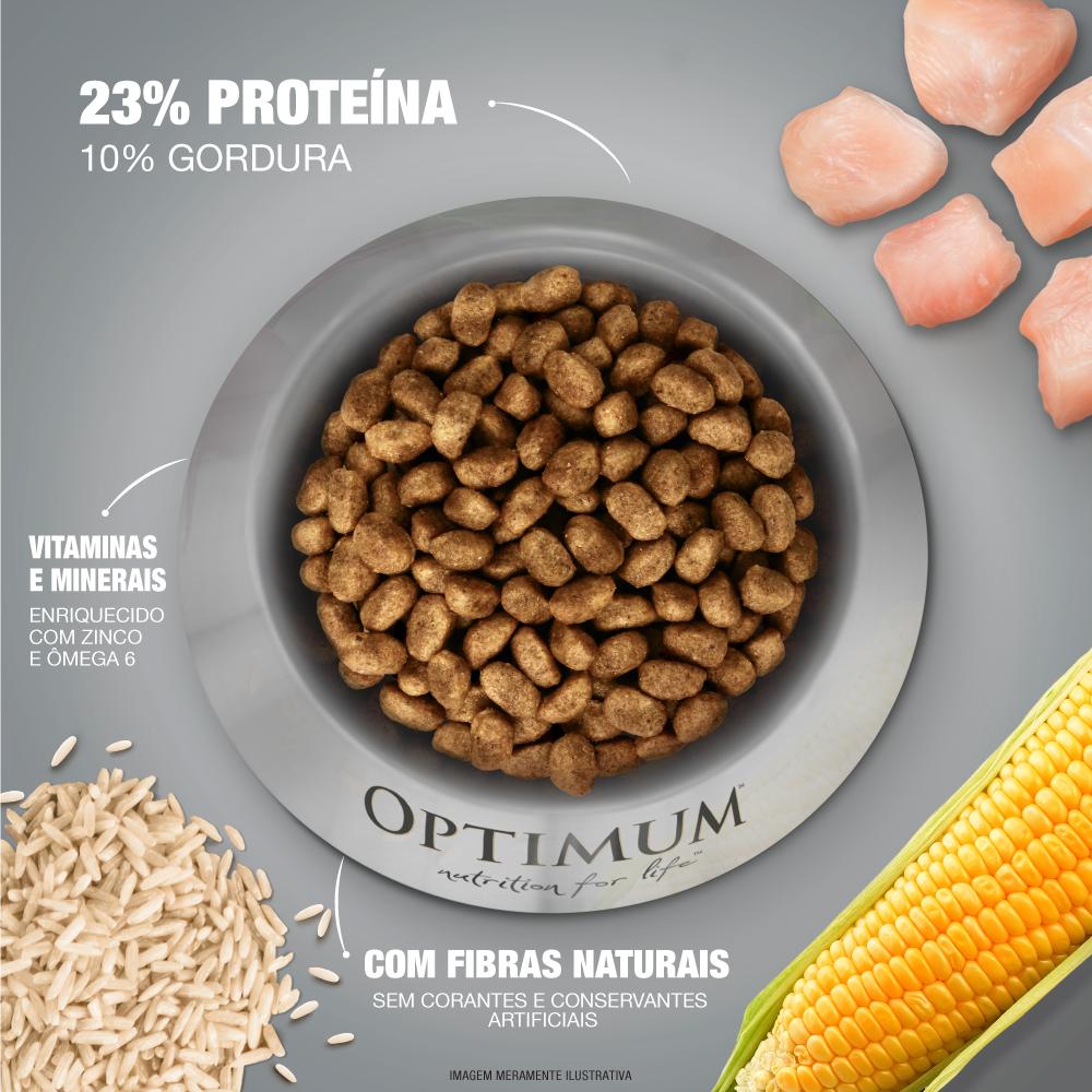 Ração Optimum para Cães Adultos Raças Pequenas e Minis Sabor Frango e Arroz 1kg