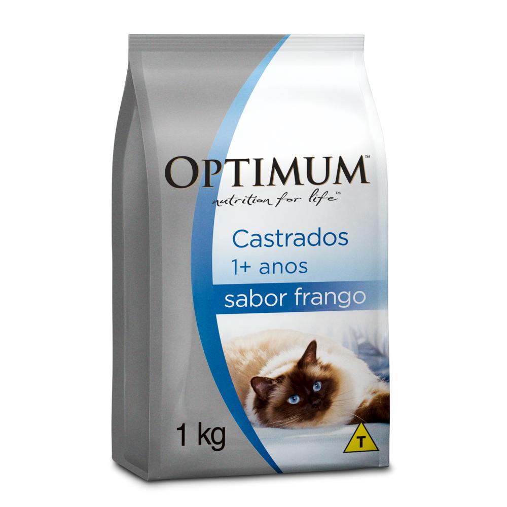 Ração Optimum para Gatos Adultos Castrados Sabor Frango 10,1kg