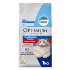 Ração Optimum para Gatos Adultos Castrados Sabor Carne 1kg
