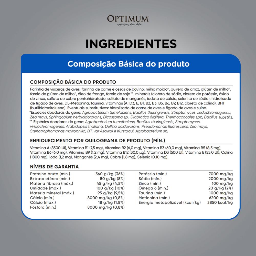 Ração Optimum para Gatos Adultos Castrados Sabor Carne 1kg