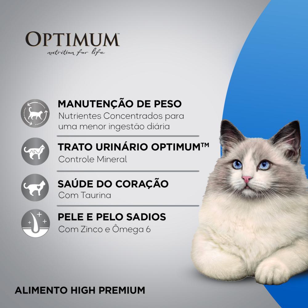 Ração Optimum para Gatos Adultos Castrados Sabor Carne 10,1kg