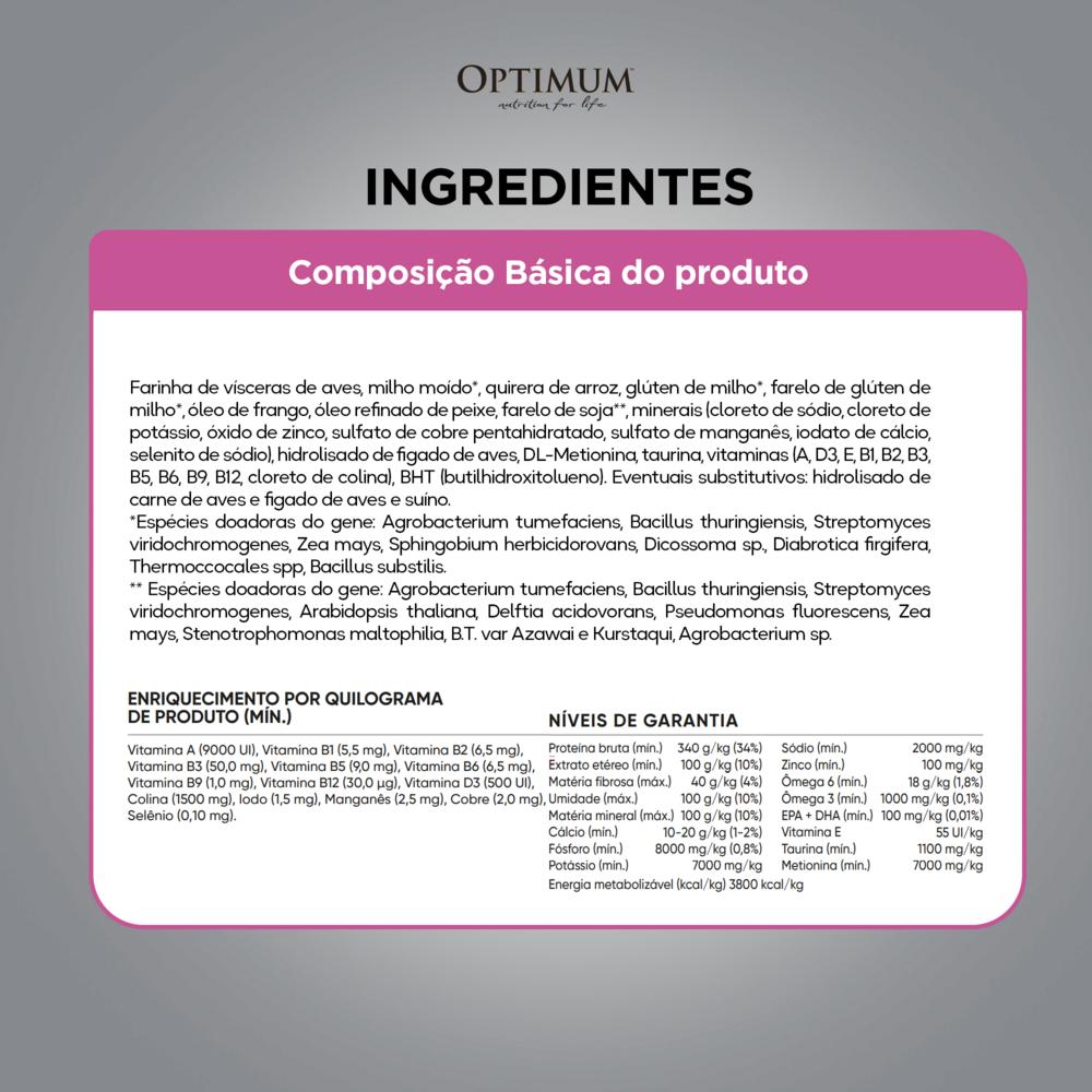 Ração Optimum para Gatos Filhotes Sabor Frango 3kg