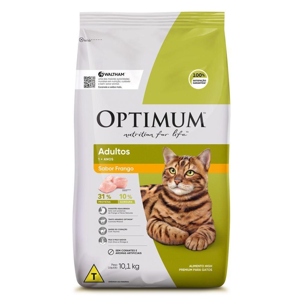 Ração Optimum para Gatos Adultos Sabor Frango 10,1kg