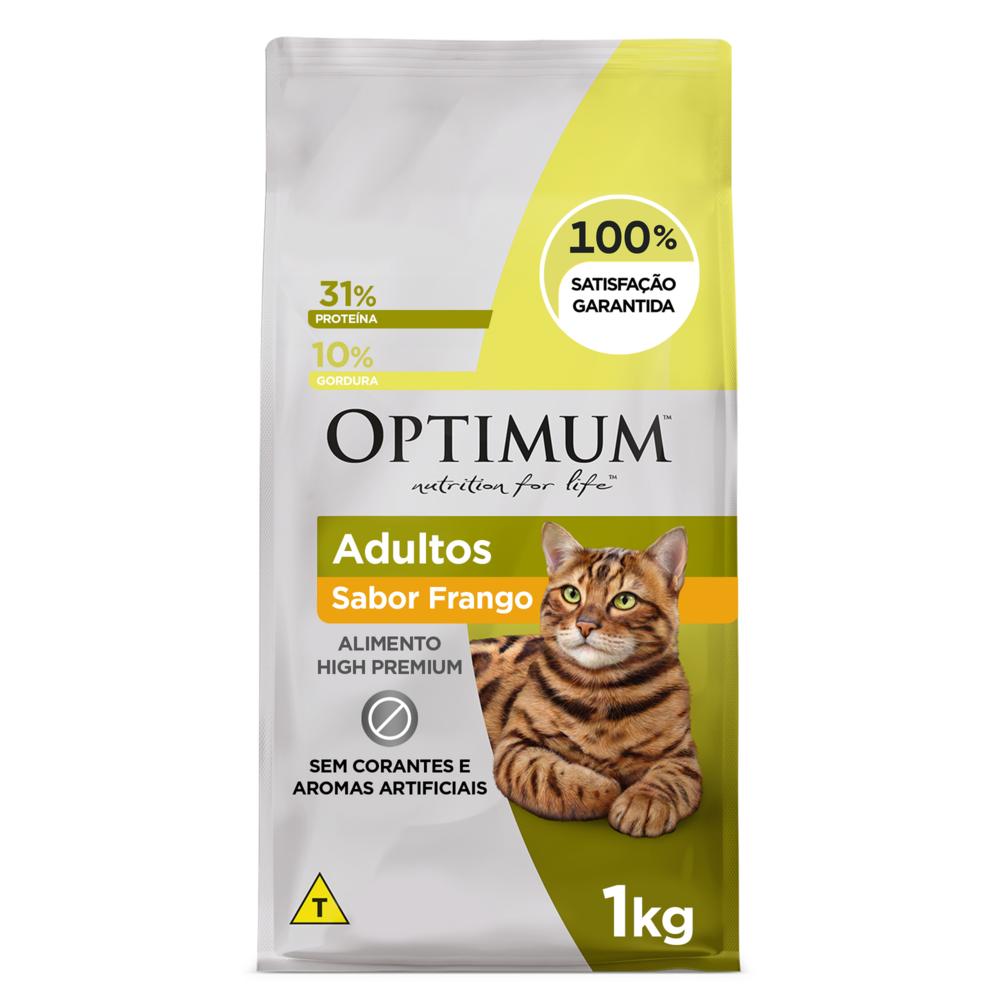 Ração Optimum para Gatos Adultos Sabor Frango 1kg