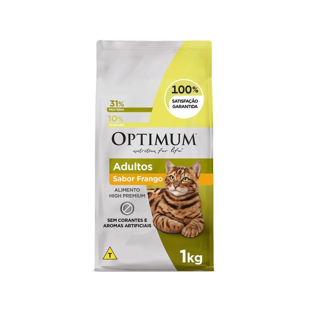 Ração Optimum para Gatos Adultos Sabor Frango 1kg